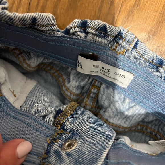 Zara paper bag denim Jean skirt 4-5 - Picture 2 of 2